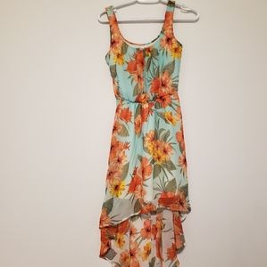 Blue long summer dress